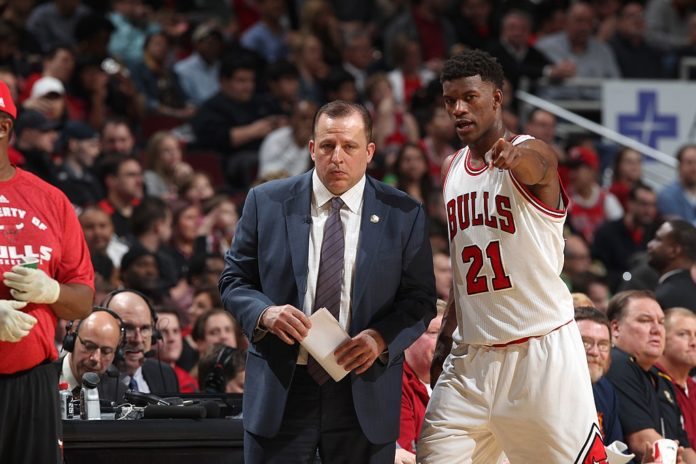 New York Knicks v Chicago Bulls bulls jimmy butler tom thibodeau secretly person