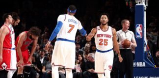 shorthanded bulls fall derrick rose joakim noah knicks