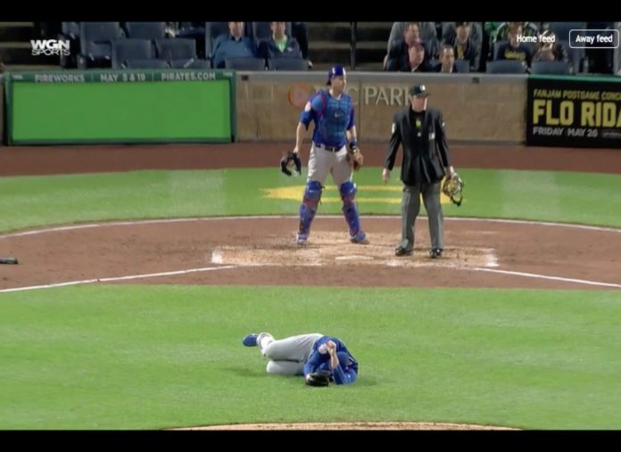 Brett Anderson falling down