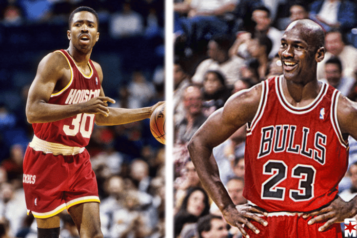 Michael Jordan Kenny Smith kenny smith rockets beat michael jordan bulls