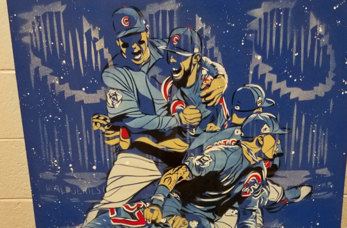 cubs world series painting