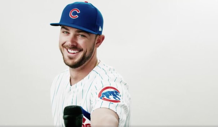 Cubs players sing go cubs go