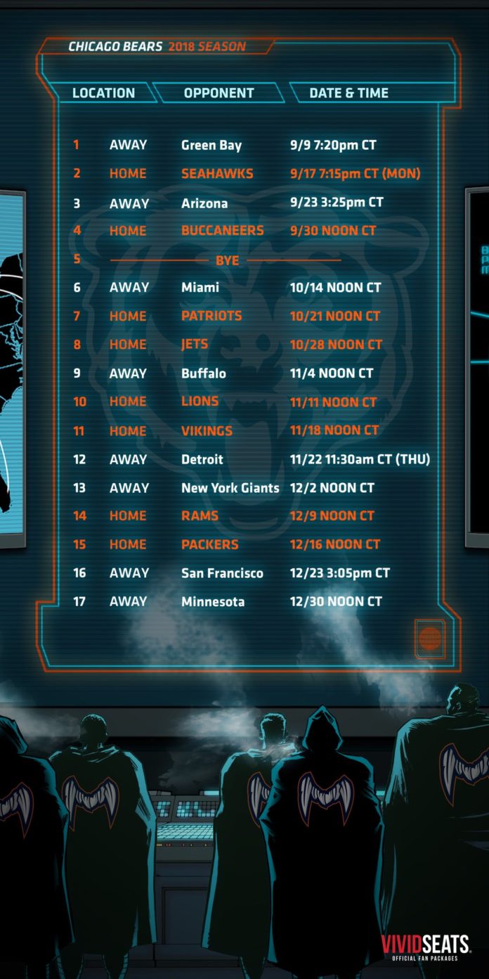 Bears schedule
