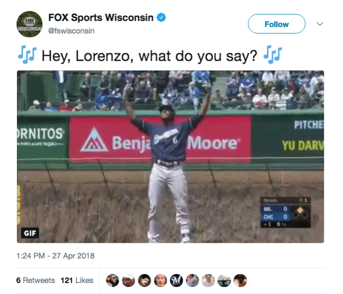 Cubs twitter Brewers