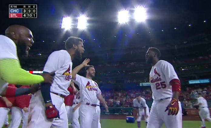 Dexter Fowler walk-off cubs cardinals