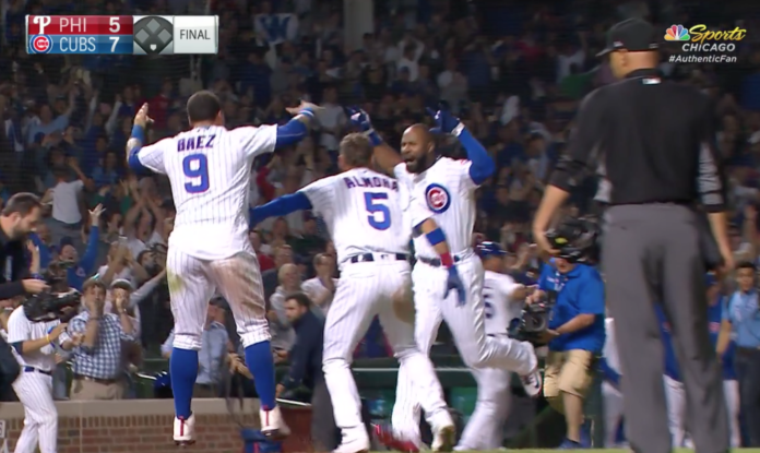 Jason Heyward walk-off grand slam cubs phillies