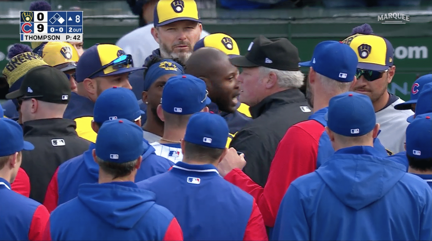 Benches Clear in Brewers vs. Cubs Game After Many Hit By Pitches