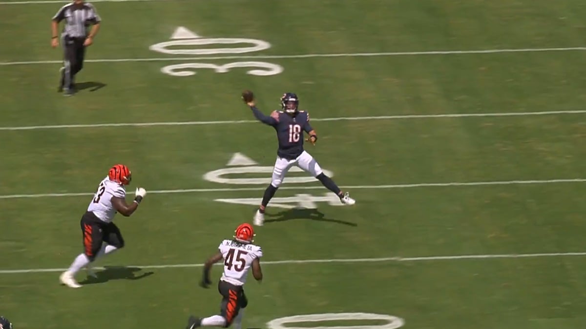 Caleb Williams Tops Himself With Two Absurd Dimes Vs. Bengals