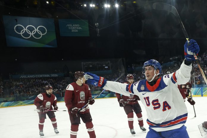 Olympics: Ice Hockey-Men Group C - LAT-USA chicago bears